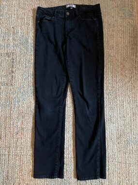PAIGE Skyline Straight Black Jeans Womens Size 30 Classic Mid Rise Denim Pants